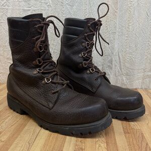 Vintage Red Wing Green Dog Tag Irish Setter Brown 859 Vibram Boots 9.5B Narrow